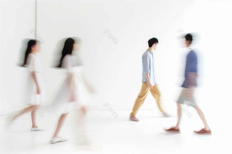 白色背景匆忙行走的青年人,高清,摄影图,摄影图片,图片大全,摄影图免费下载